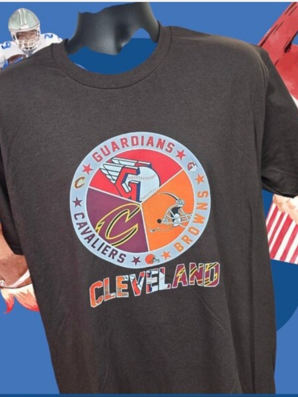 Gildan Brown Cleveland Sports Team Graphic Tee